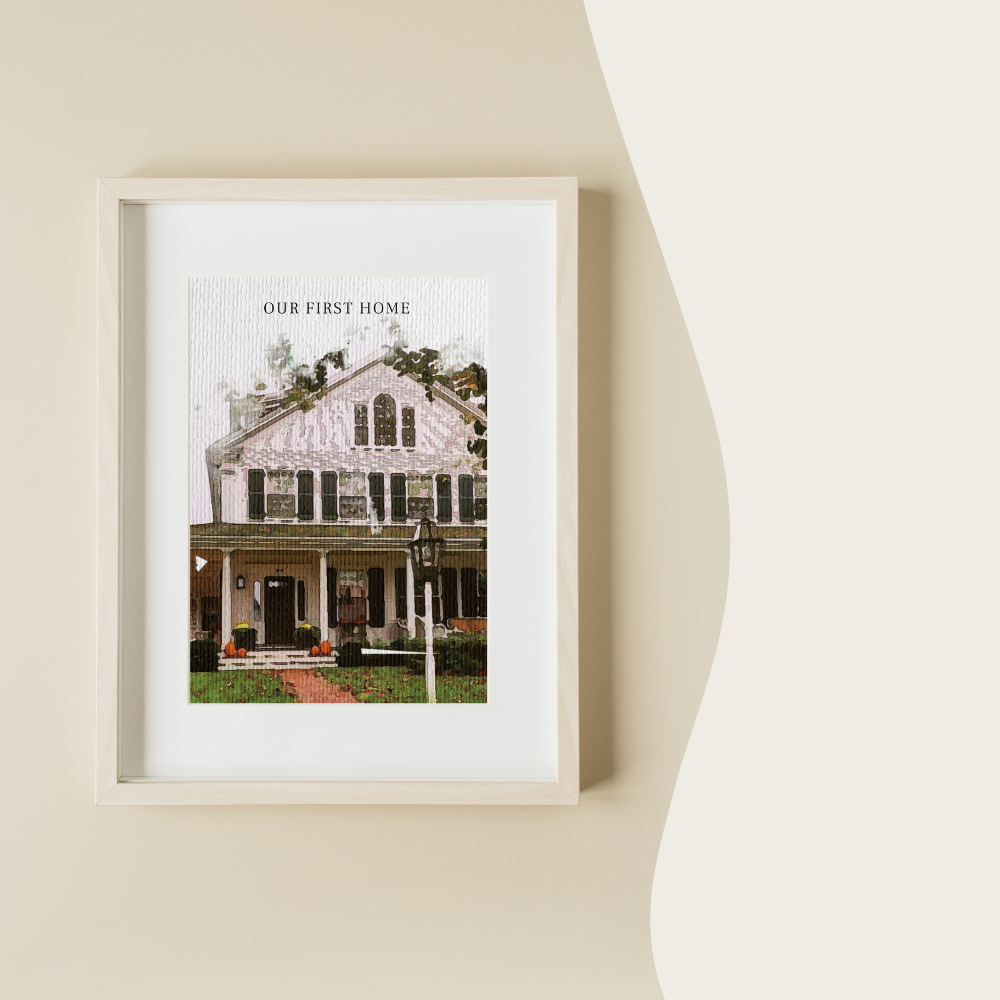 Custom Watercolor Home Portrait