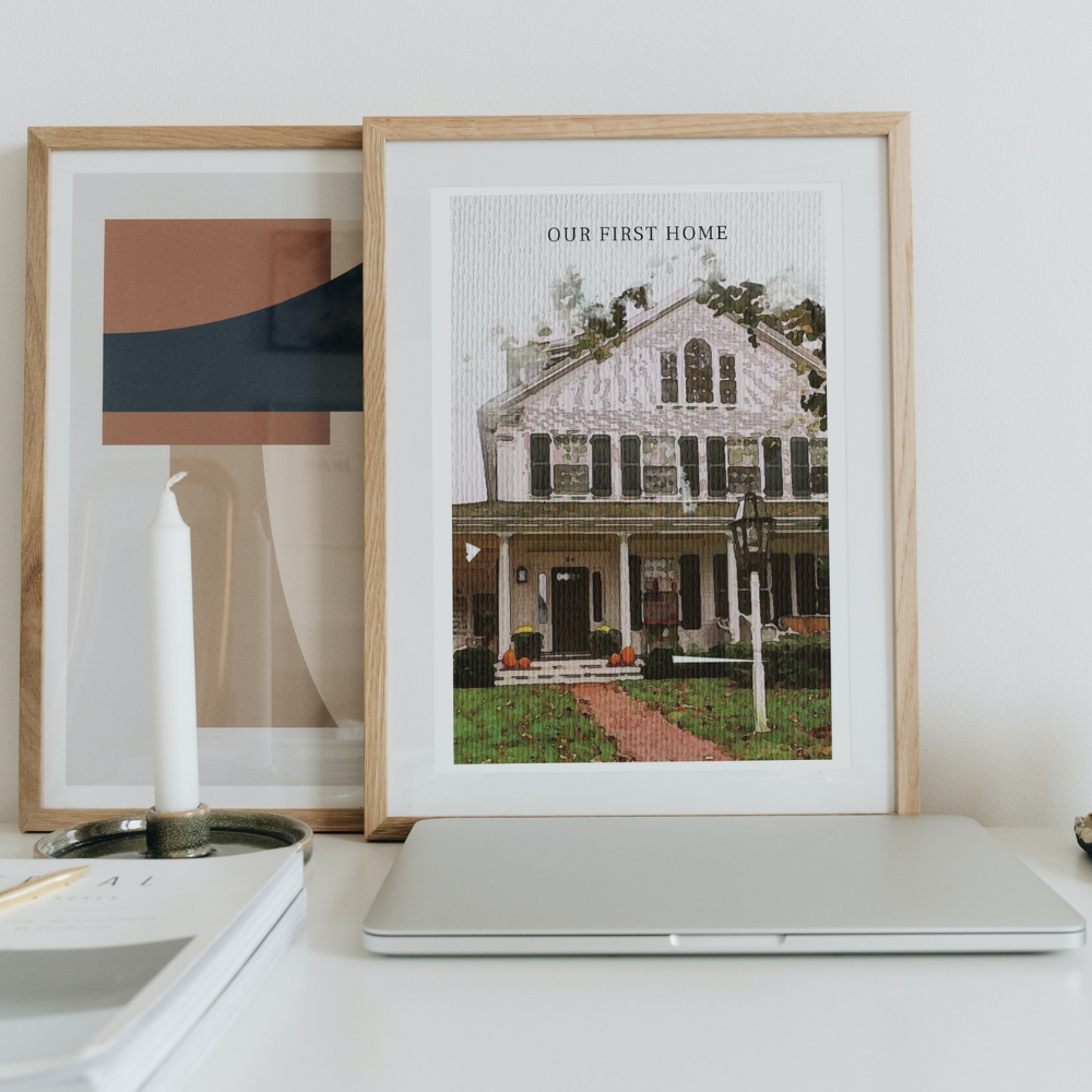 Custom Watercolor Home Portrait