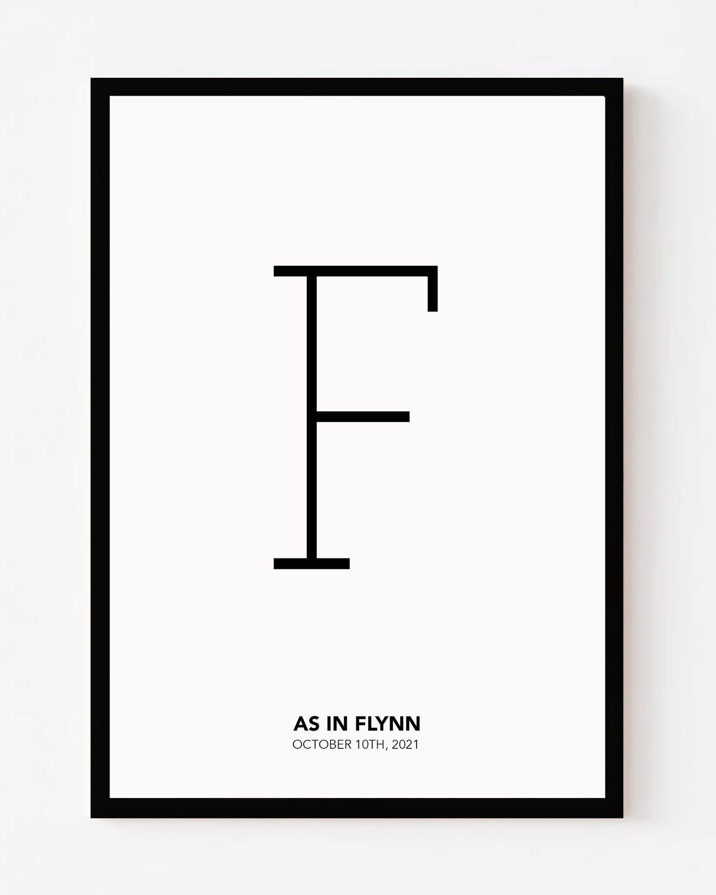 Baby Name Initial Poster