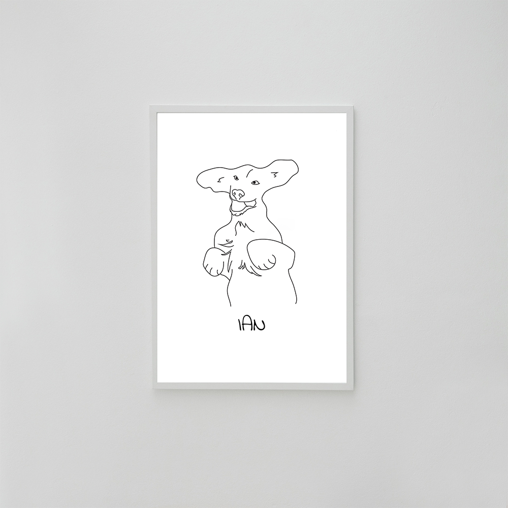 Custom Pet Line Art Portrait