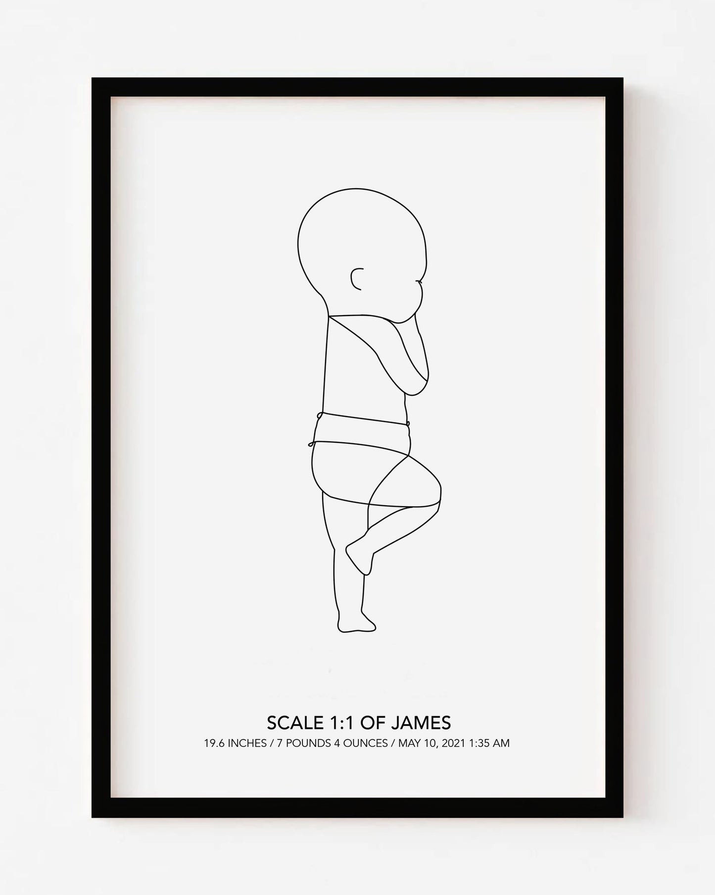 Scale 1:1 Minimalistic Baby Portrait
