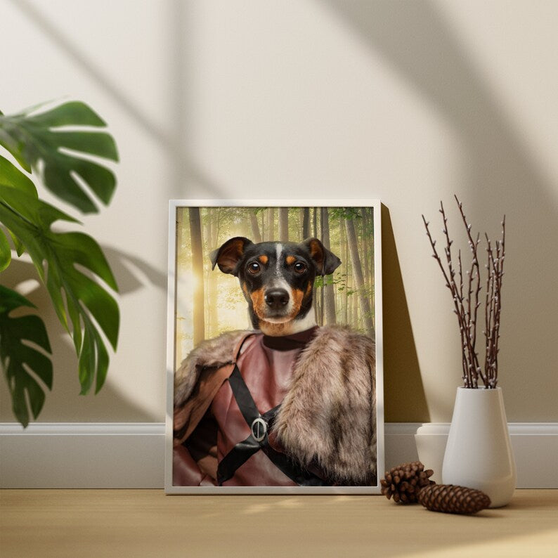 Renaissance Viking Digital Pet Art Portrait