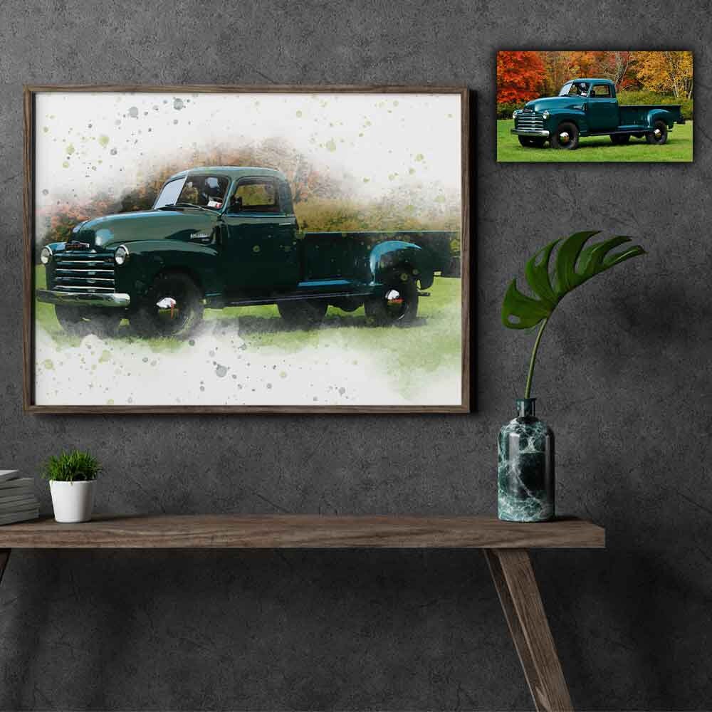 Watercolor Car Portrait