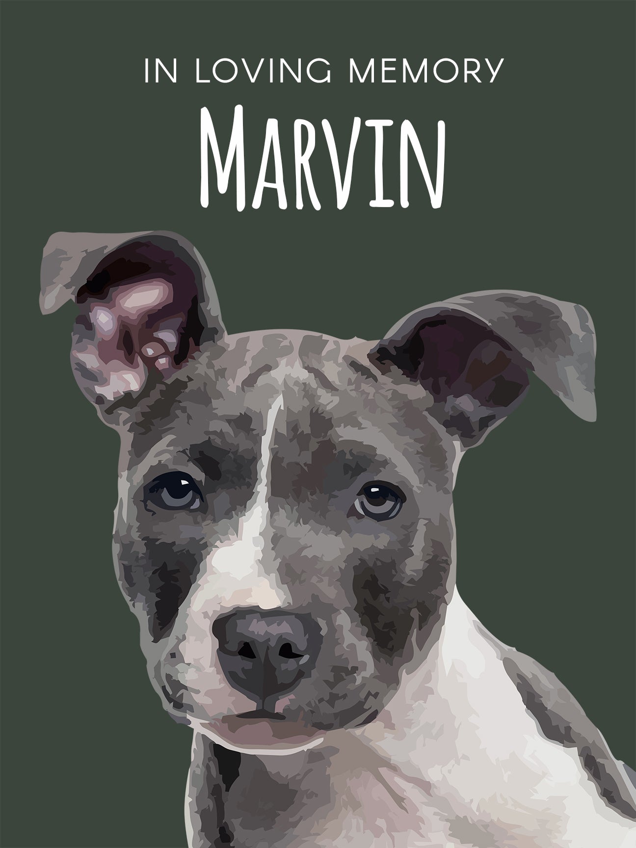 In Loving Memory Memorial Pet Portrait