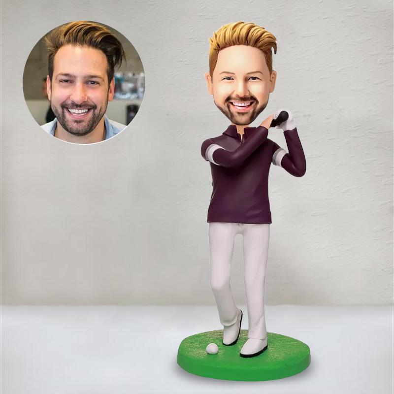 Custom Golf Bobblehead, Personalized Golfer Bobblehead, Custom Golf Figurine, Golfer Bobblehead Gift, Golf Theme Bobblehead, Golf Bobblehead