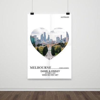 Custom Couple Poster - Personalized Wedding Art & Anniversary Gift Print