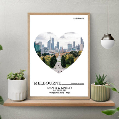 Custom Wedding Poster - Personalized Anniversary Gift | Wedding Location Print