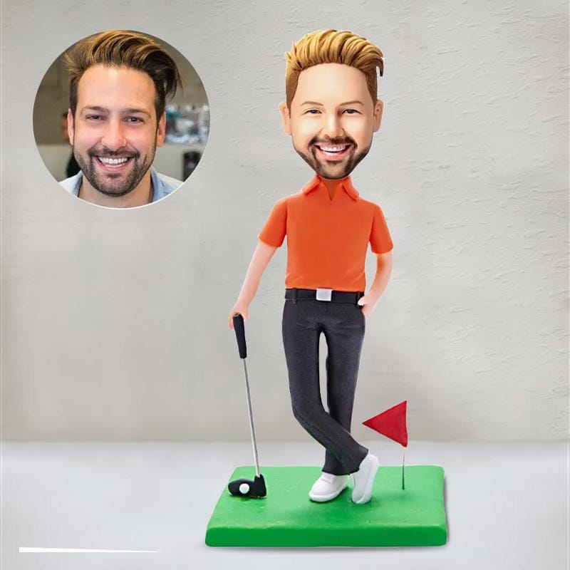 Custom Golf Bobblehead, Personalized Golfer Bobblehead, Custom Golf Figurine, Golfer Bobblehead Gift, Golf Theme Bobblehead, Golf Bobblehead