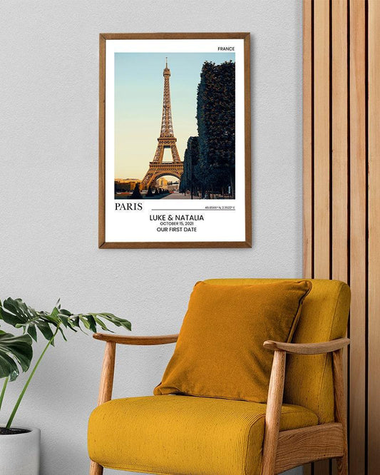 Personalized Wedding Poster - Custom Couple Gift | Destination Wedding Poster Artwork