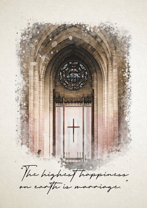 Church Watercolor Portrait