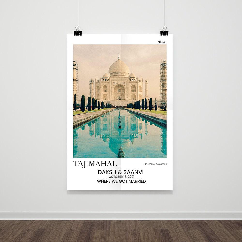 Custom Wedding Poster - Personalized Anniversary Gift | Wedding Location Print