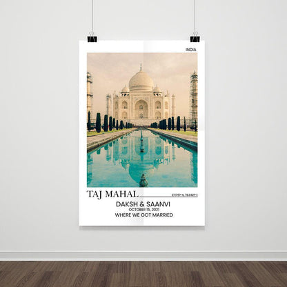 Custom Wedding Poster - Personalized Anniversary Gift | Wedding Location Print