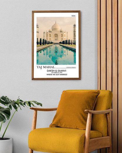 Custom Wedding Poster - Personalized Anniversary Gift | Wedding Location Print