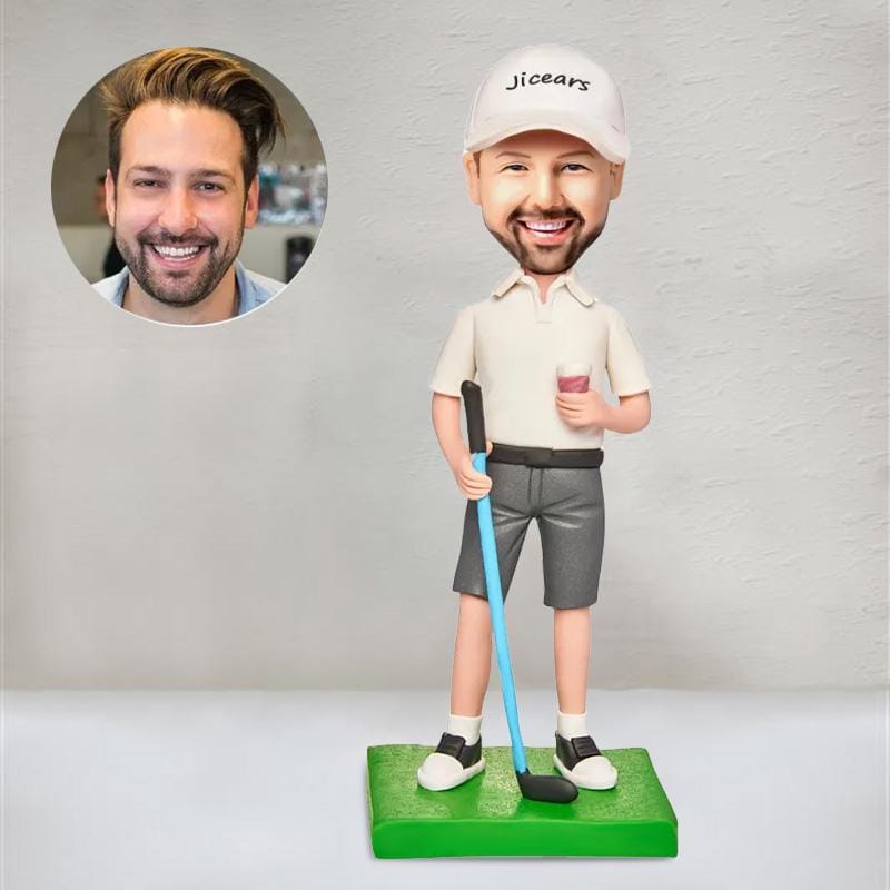 Custom Golf Bobblehead, Personalized Golfer Bobblehead, Custom Golf Figurine, Golfer Bobblehead Gift, Golf Theme Bobblehead, Golf Bobblehead