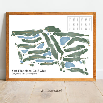 Golf Course Map, Custom Golf Art, Wall Decor, Course Prints, Personalized Gifts, Golf Map Poster, Unique Art, Personalized Golf Course Print