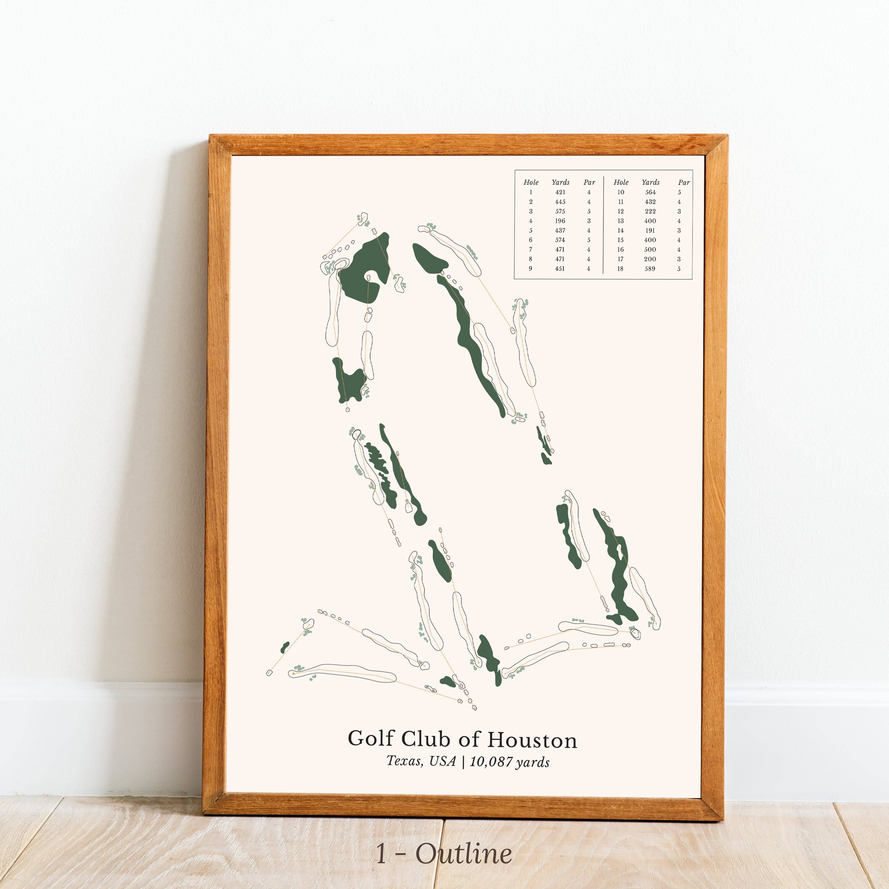 Customized Digital Golf Art - Map Download Course Poster File ...