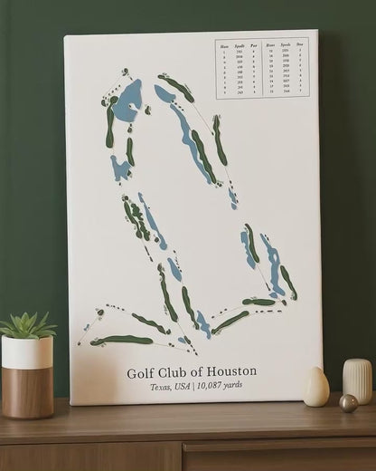 Custom Golf Course Print - Wall Decor Art Map Poster