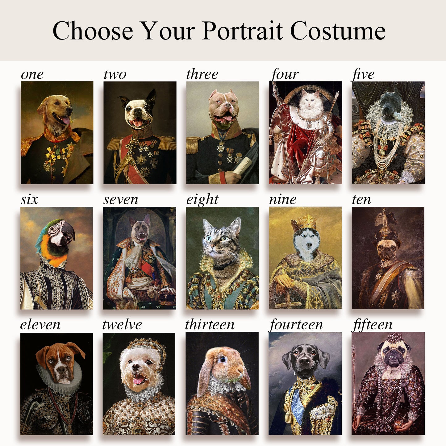 Dog Royalty Custom Pet Portrait