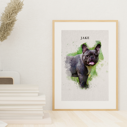 Custom Watercolor Pet Portrait