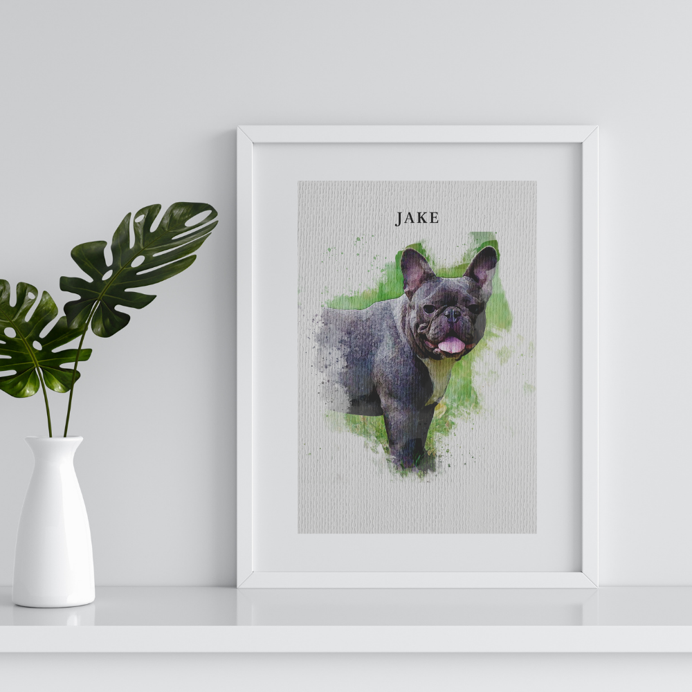 Custom Watercolor Pet Portrait