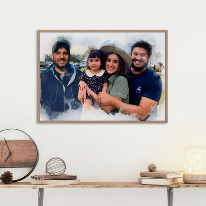 Custom Watercolor Memorial Portrait