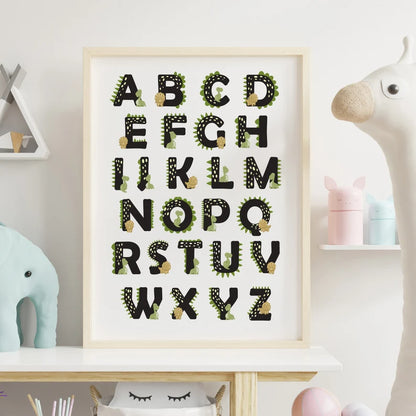 Dinosaur Alphabet Wall Art