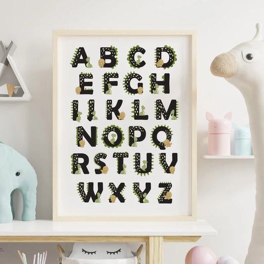 Dinosaur Alphabet Wall Art