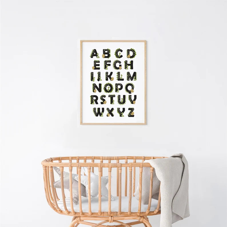 Dinosaur Alphabet Wall Art