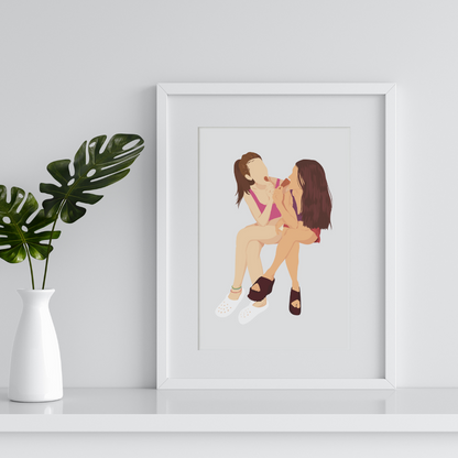 Custom Best Friends Faceless Portrait