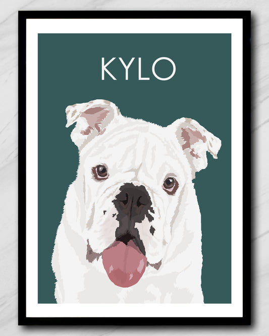 Cute Minimalist Pet Portrait