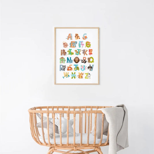 Cute Animal Alphabet Wall Decor