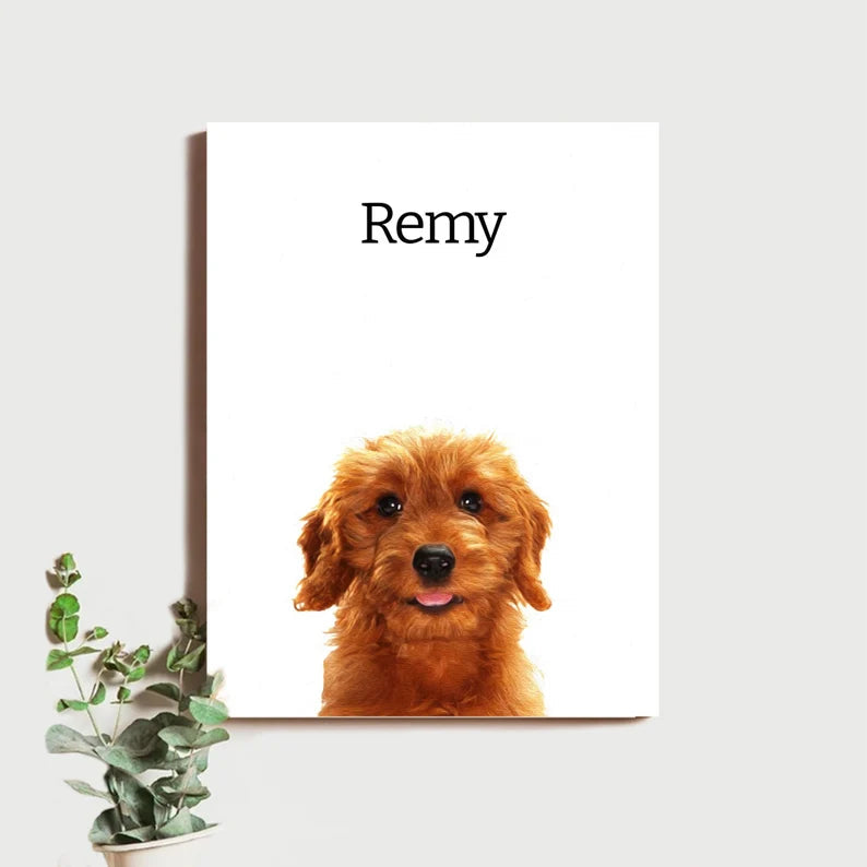 Remy Hanging Canvas Pet Portrait Gift