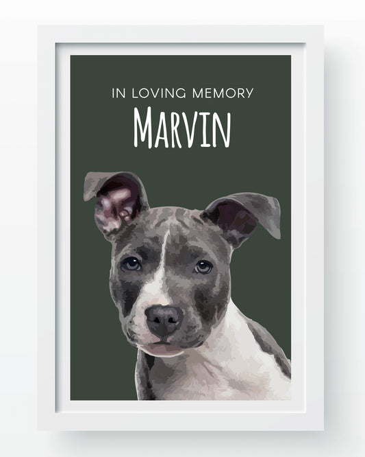 In Loving Memory Memorial Pet Portrait