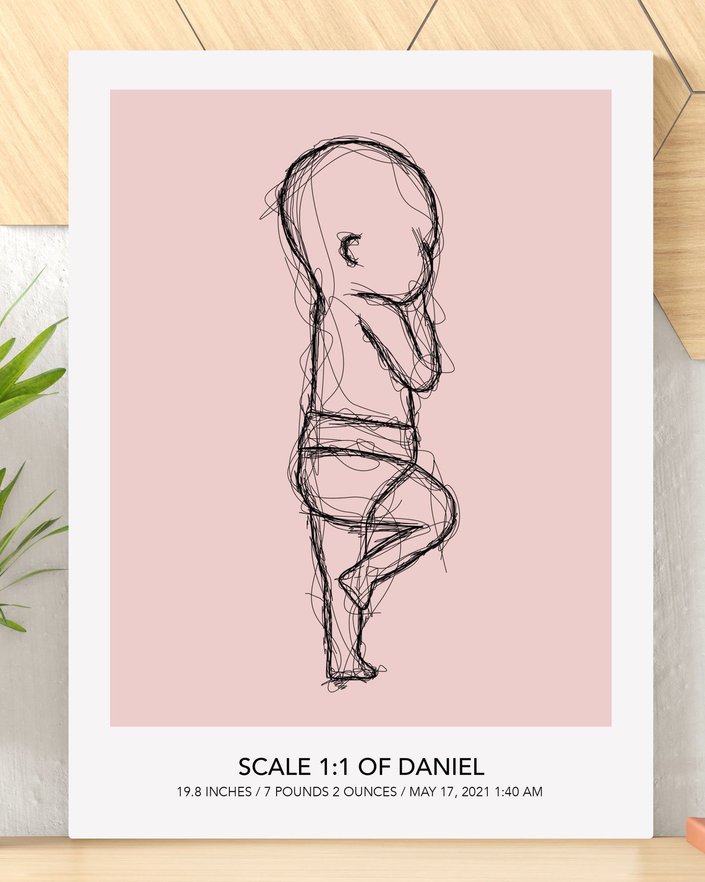 Baby Sketch Portrait Scale 1:1