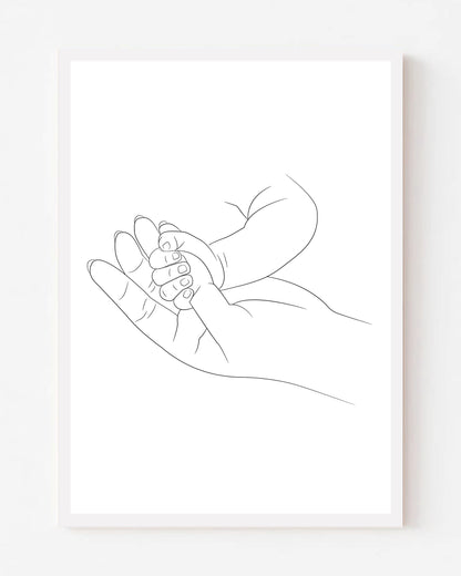 Mother and Baby's Hands Poster