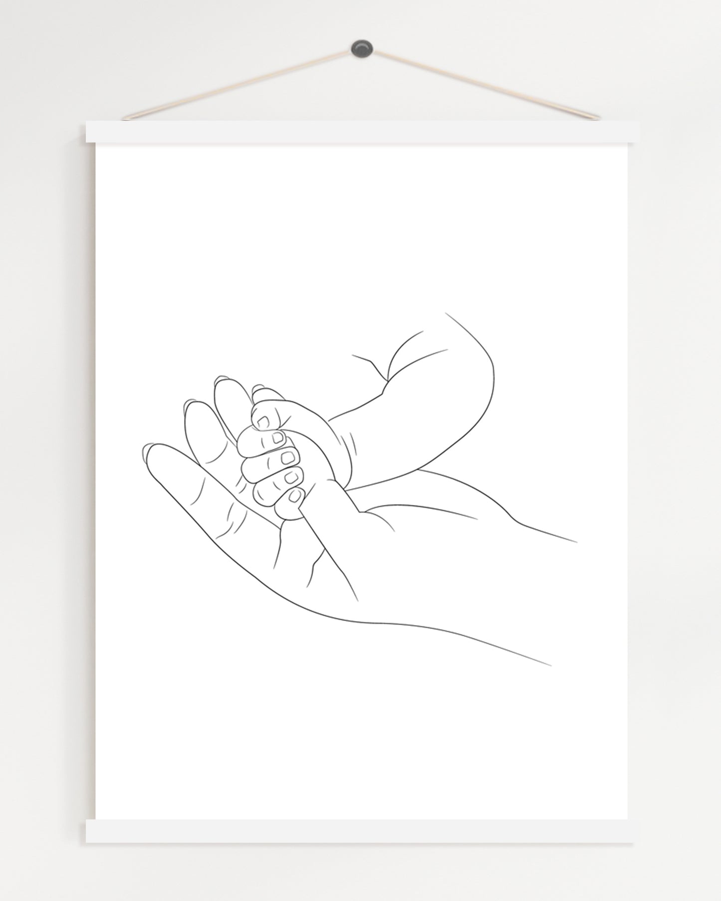 Mother and Baby's Hands Poster