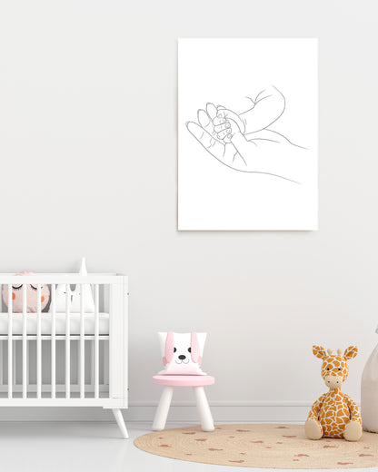 Mother and Baby's Hands Poster