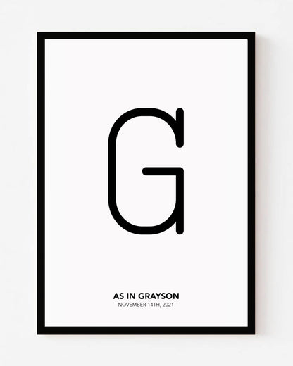 Cute Baby Initial Portrait