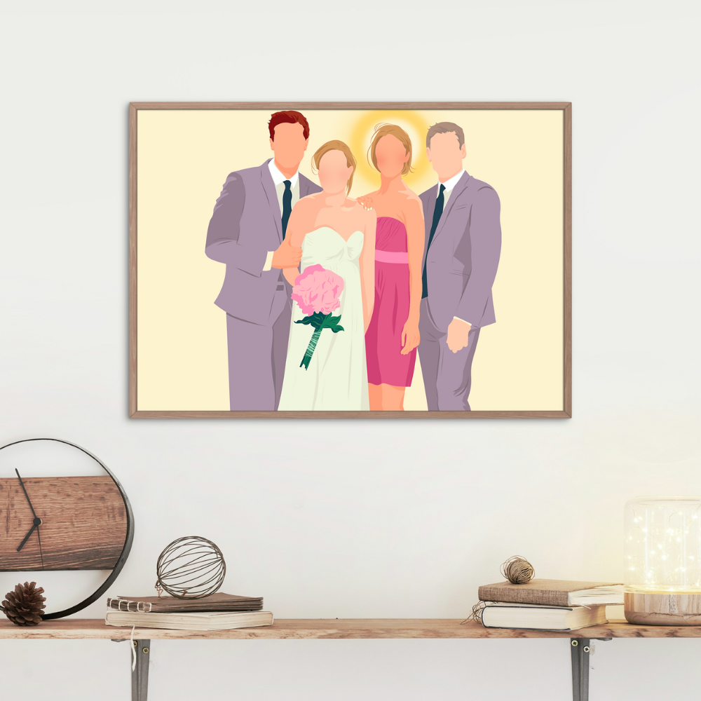 Custom Faceless Wedding Portrait