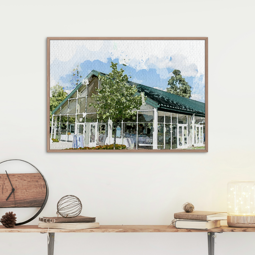 Wedding Venue Watercolor Poster