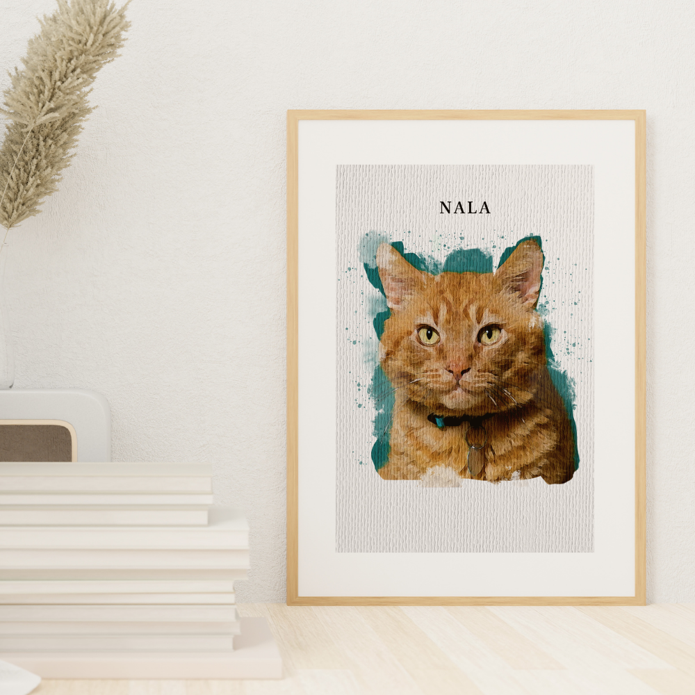 Watercolor Cat Poster