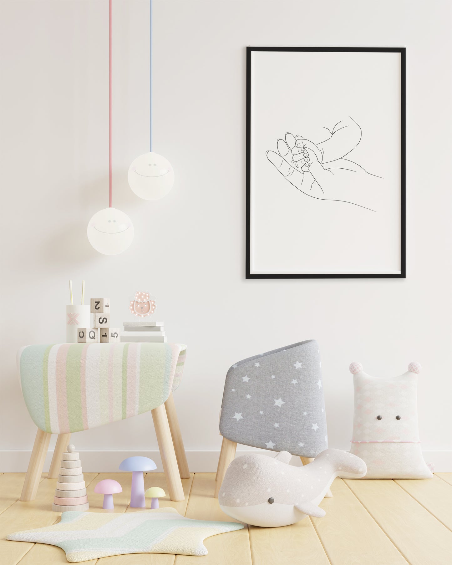 Mother and Baby's Hands Poster