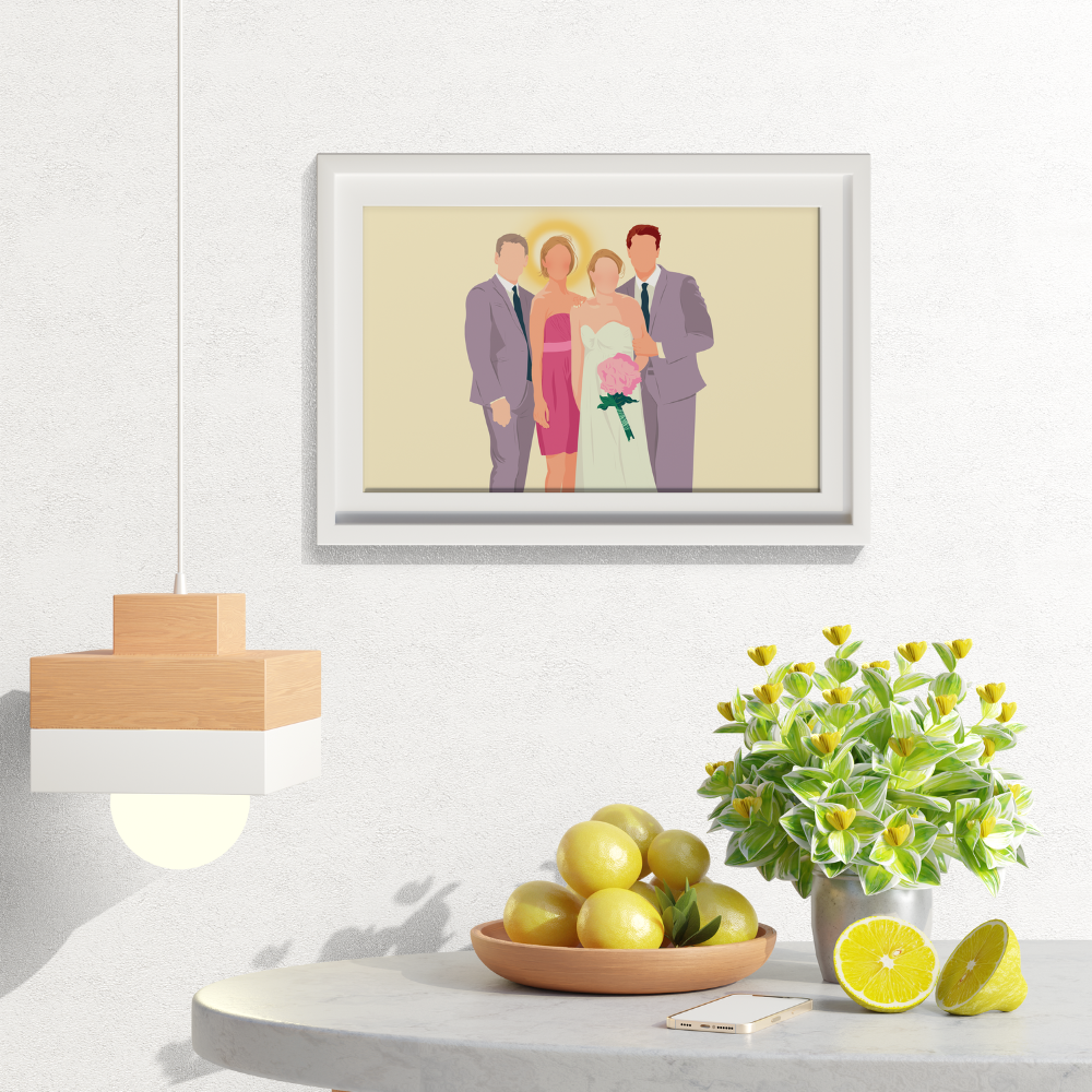 Custom Faceless Wedding Portrait