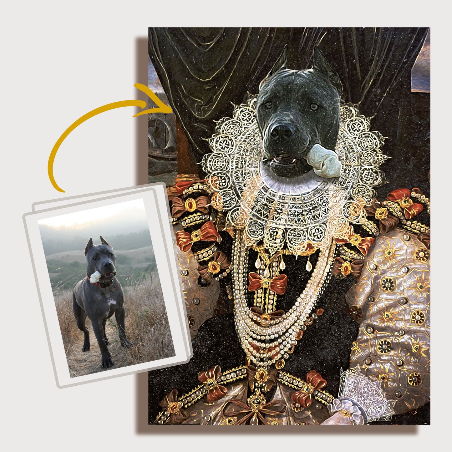 Custom Renaissance Pet Portrait