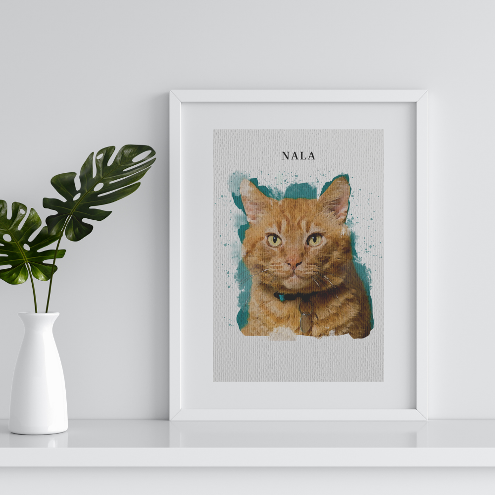 Watercolor Cat Poster