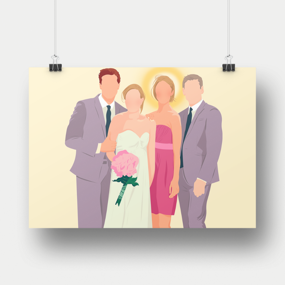 Custom Faceless Wedding Portrait