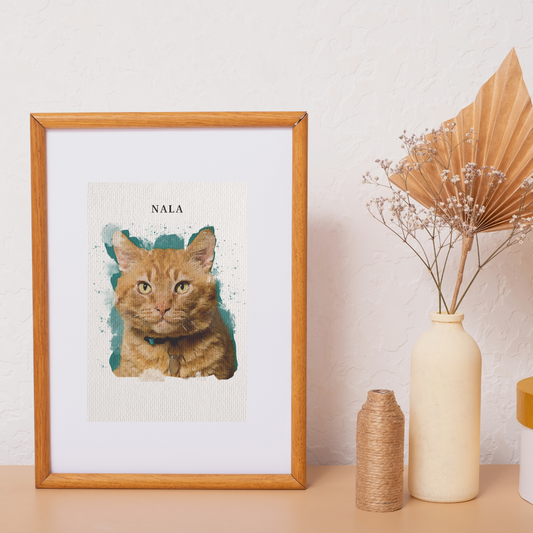 Watercolor Cat Poster