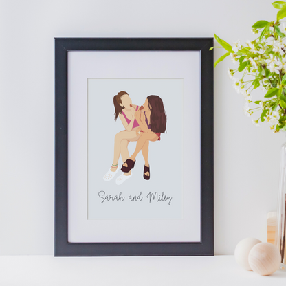 Custom Best Friends Faceless Portrait