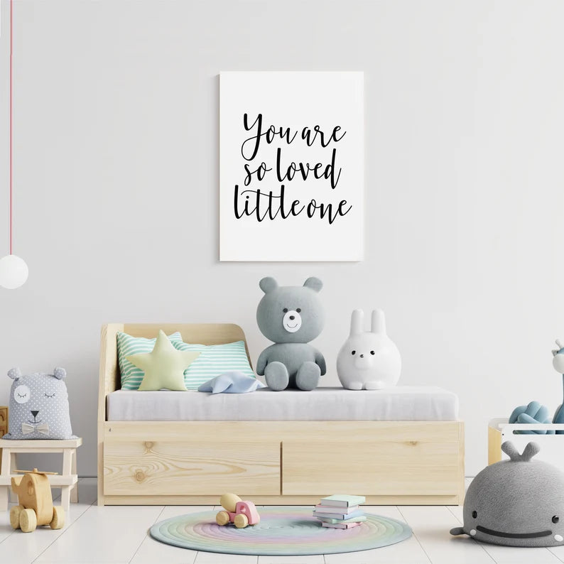 Cursive You Are So Loved Little One Poster