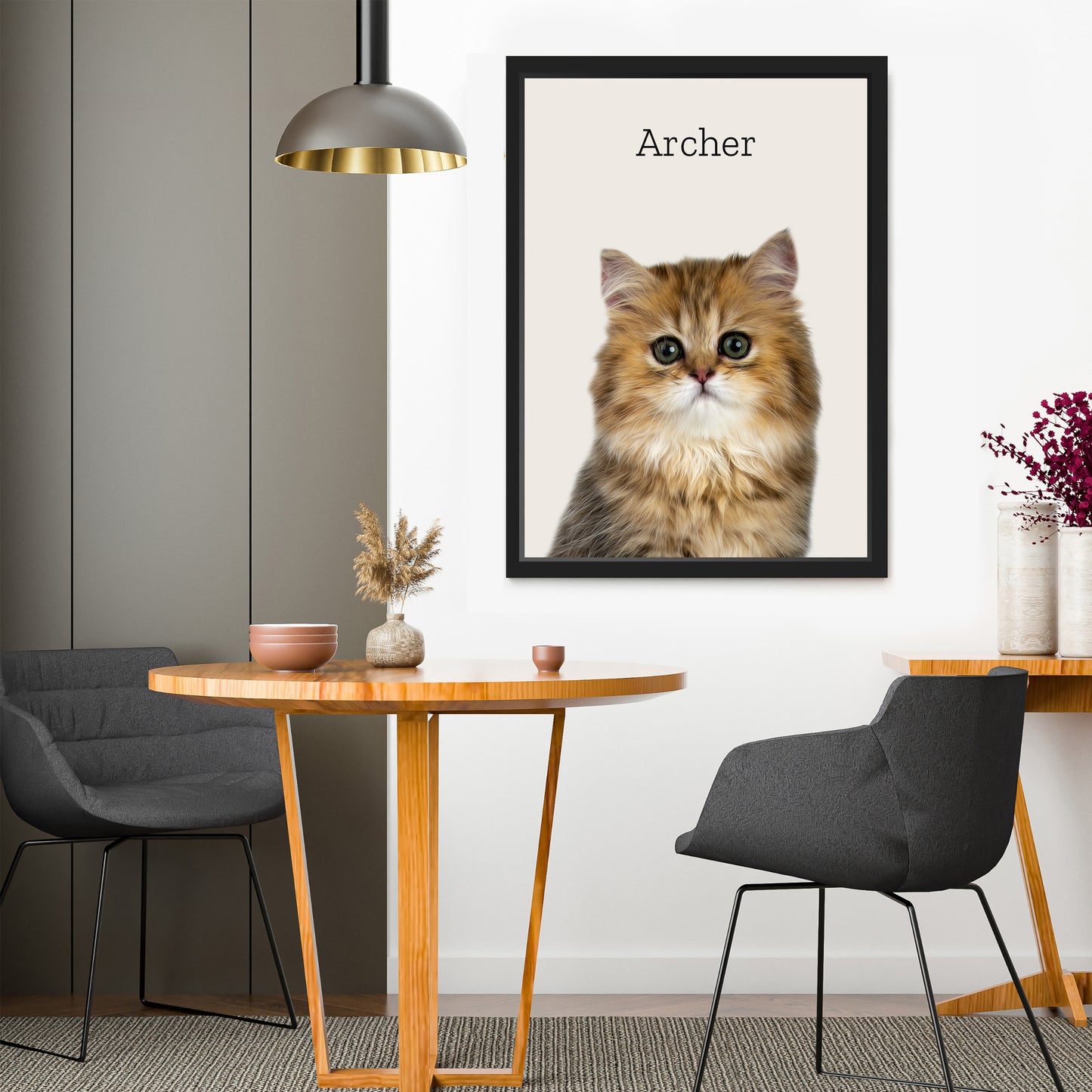 Personalized Modern Cat Portrait